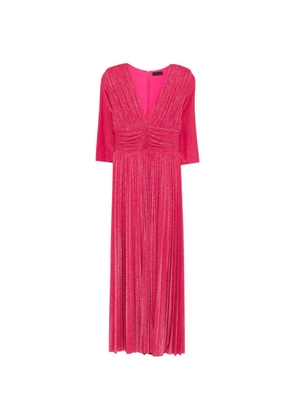LIU JO pleated V-neck maxi dress - Pink