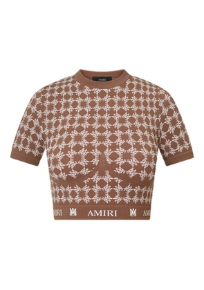 AMIRI MA Quad seamless short-sleeve top - Brown