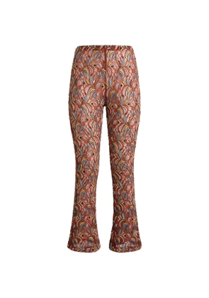 ETRO lace-detail trousers - Brown