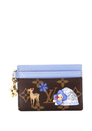 Louis Vuitton Pre-Owned LV Charms Limited Edition Christmas Animation Monogram Canvas card holder - Brown