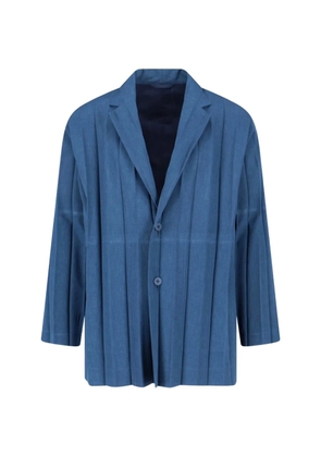 Issey Miyake plissed-effect blazer - Blue