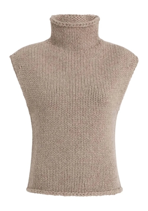 KHAITE cashmere knitted top - Brown