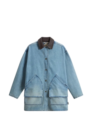 Woolrich shirt-collar pocket denim jacket - Blue