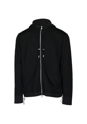 Marco Pescarolo zip-up virgin wool hoodie - Black