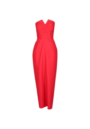 Oroton ruched strapless dress - Red