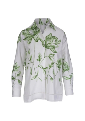 rani arabella floral embroidered blouse - White