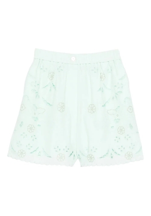 Forte Forte floral embroidery trousers - Green