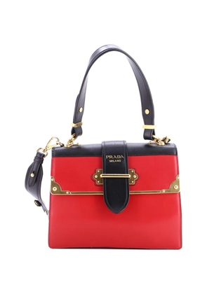 Prada Pre-Owned Cahier Convertible City Calf and Saffiano Medium shoulder bag - Red