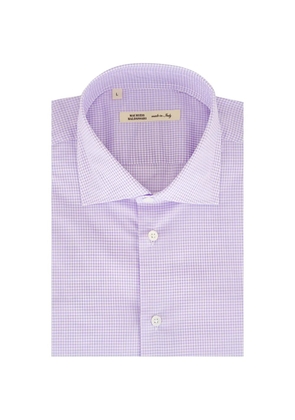 Maurizio Baldassari check-pattern cotton shirt - Purple