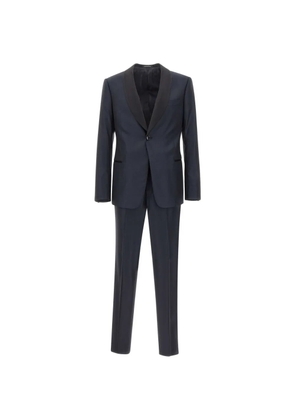 Emporio Armani shawl lapels single-breasted suit - Blue