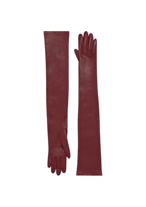 Balenciaga lamb-leather long gloves - Red
