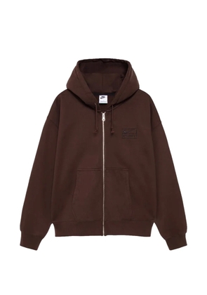 Nike x Stussy zip-up hoodie - Brown