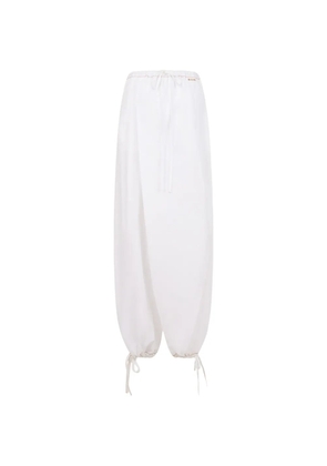 Marni draping wide-leg trousers - White