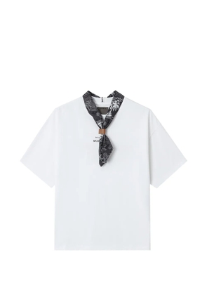 Musium Div. printed collar T-shirt - White