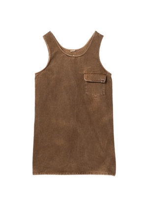 APEE™ by *A BATHING APE® logo-embroidered sleeveless dress - Brown