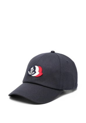 Moncler logo-patch cap - Blue