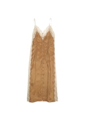 Bimba y Lola lace-detail midi dress - Neutrals