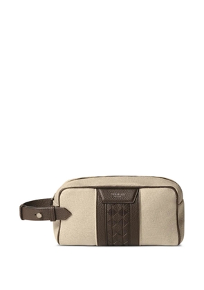 Serapian logo-detail wash bag - Neutrals
