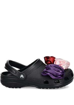 Crocs floral appliqué slides - Black