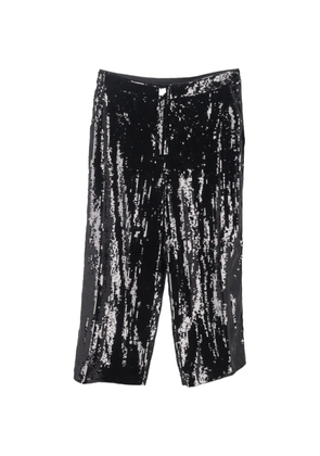 Theory sequined straight-leg trousers - Black
