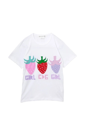Comme Des Garçons Girl strawberry print T-shirt - Pink