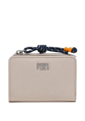Bimba y Lola logo zip wallet - Neutrals
