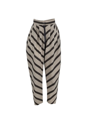 Versace Pre-Owned striped trousers - White