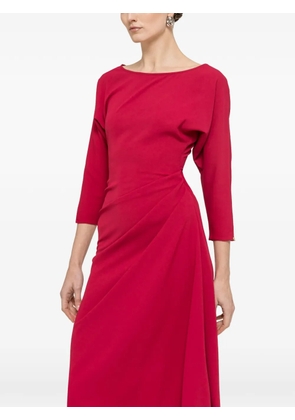 NISSA pleat midi dress - Red