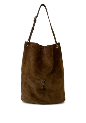 Saint Laurent Niki suede tote bag - Brown