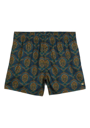 Osklen Aquaone Flex peacock-pattern swim shorts - Blue