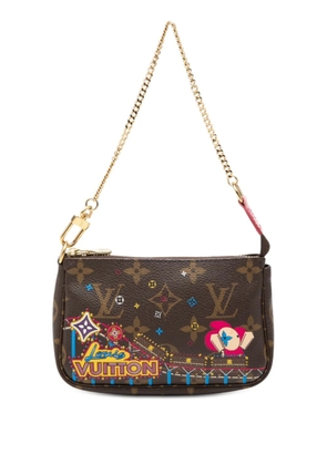 Louis Vuitton Pre-Owned 2020 Monogram Vivienne Christmas Roller Coaster Mini Pochette Accessoires handbag - Brown