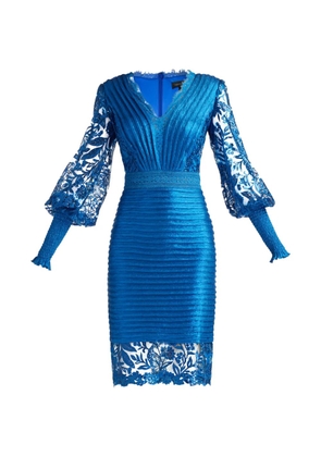 Tadashi Shoji Lovell pleated lace dress - Blue