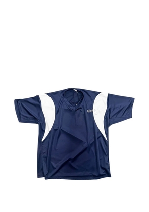 Commission V-neck panelled T-shirt - Blue