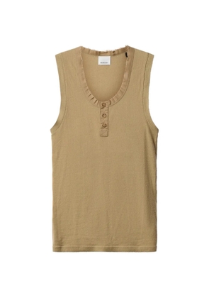MARANT Denice ribbed frayed tank top - Neutrals