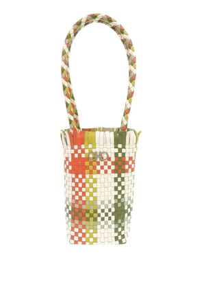 Ferragamo Pre-Owned 2020-2026 Woven Leather Double Gancini shoulder bag - Multicolour