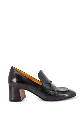 Madison.Maison hidden-bit leather loafers - Black