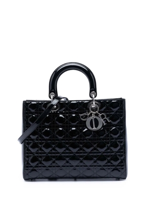 Christian Dior Pre-Owned 2010 Large Patent Cannage Lady Dior satchel - Black