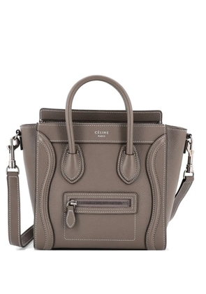 Celine Pre-Owned Luggage Bag Grainy Leather Nano crossbody bag - Grey