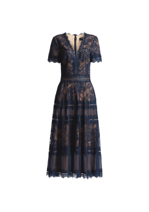 Tadashi Shoji Beatrice lace V-neck dress - Blue