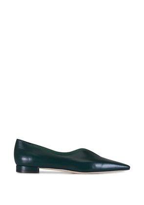 Manolo Blahnik leather flats - Green