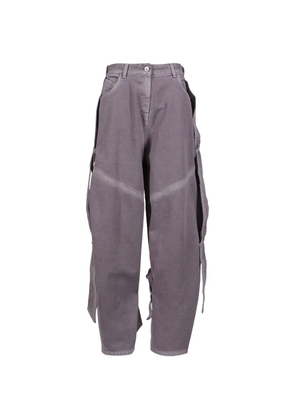 The Attico strap-detail jeans - Grey