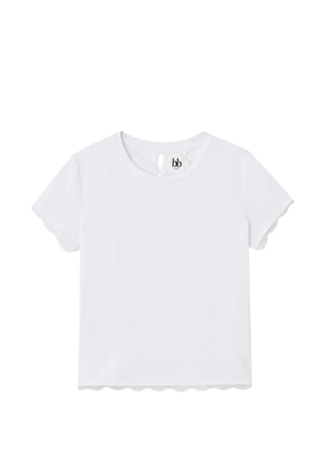 b+ab scalloped-trim T-shirt - White
