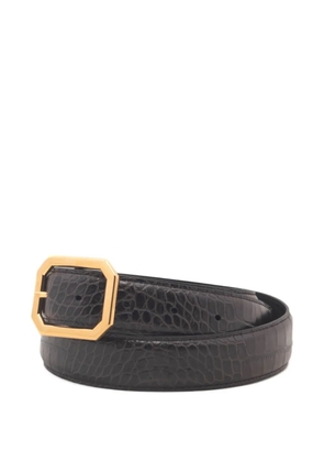 Nili Lotan octagonal buckle belt - Brown