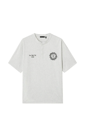 FIVE CM button graphic T-shirt - Grey