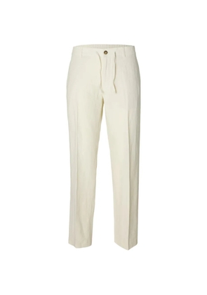 SELECTED drawstring trousers - White