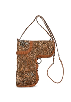 CHANEL Pre-Owned 2014 Paris-Dallas fringe cross body bag - Brown