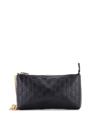Gucci Pre-Owned Chain Wristlet Wallet Guccissima Leather clutch bag - Black