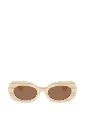 KHAITE x Oliver Peoples oval-frame sunglasses - Neutrals