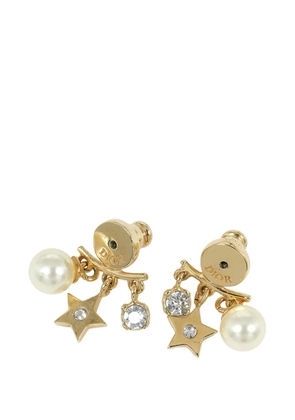 Christian Dior Pre-Owned 2000-2026 Gold Plated Faux Pearl Diorevolution Push Back Earrings costume earrings