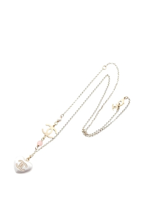CHANEL Pre-Owned 1986-1988s coco mark heart necklace - Gold